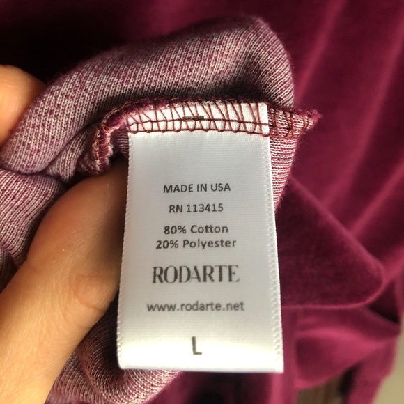 Radarte - Large Hoodie - Maroon Velour/Velvet - Gold Foil Logo - 80% OFF SALE!!! - Picture 8 of 8